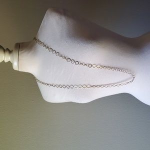 Vintage Extra Long Circle Chain Necklace